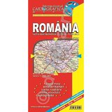 Romania, harta pliata administrativa, rutiera